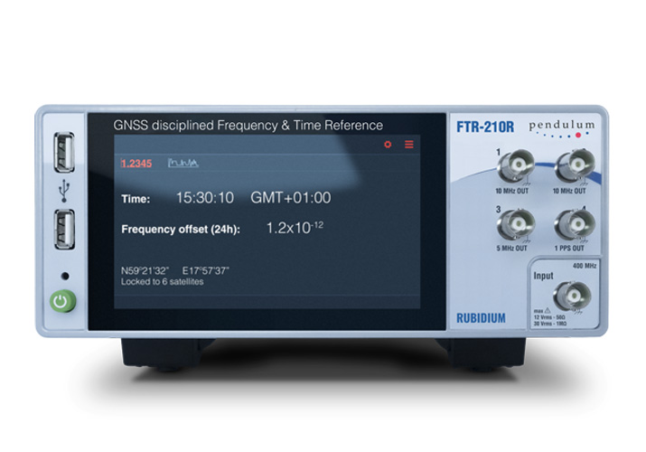 Pendulum FTR-210R 铷原子钟：内置 UTC 溯源、远程 Web 监控的单台频率基准